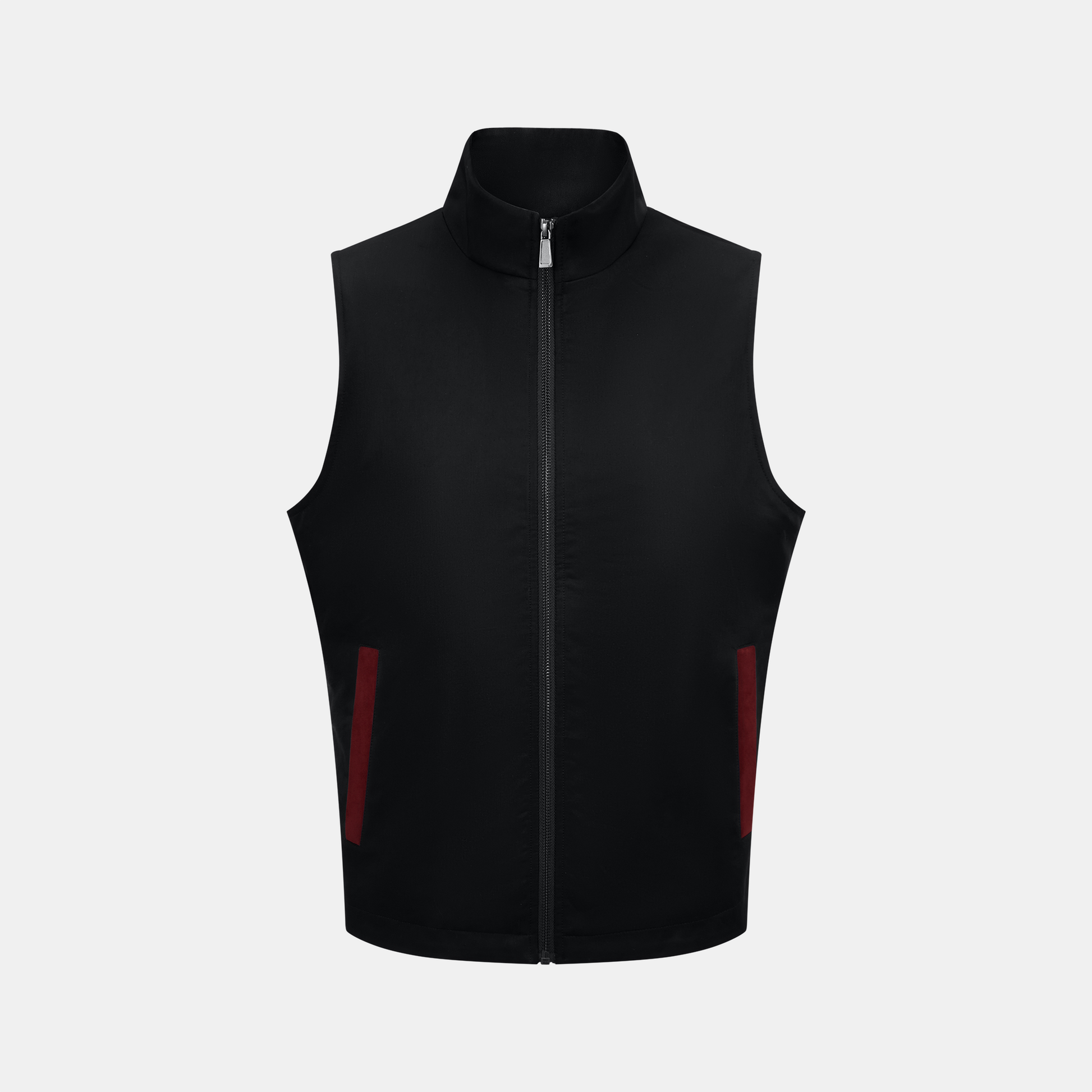 The Winter Vest - Black and Red
