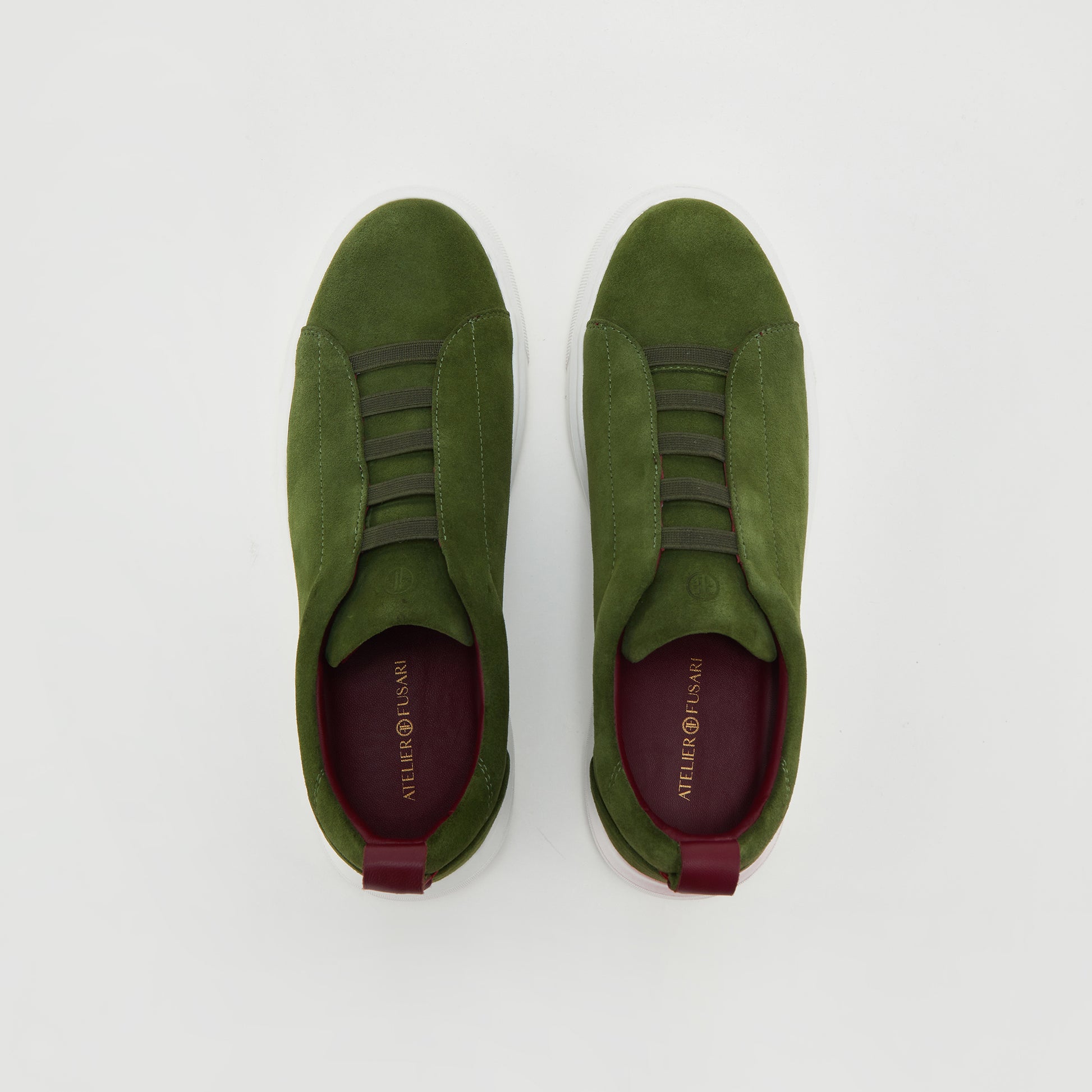 The Sneaker with Straps - Green Suede