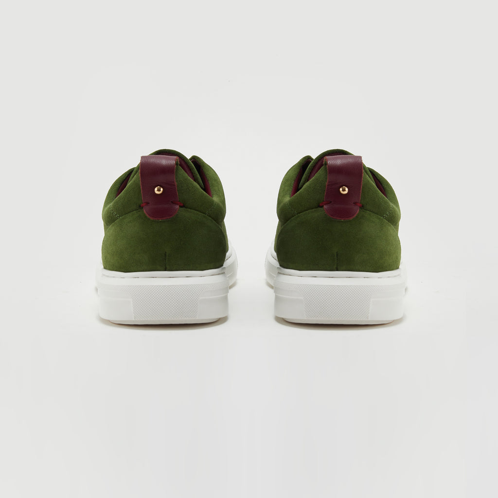The Sneaker with Straps - Green Suede