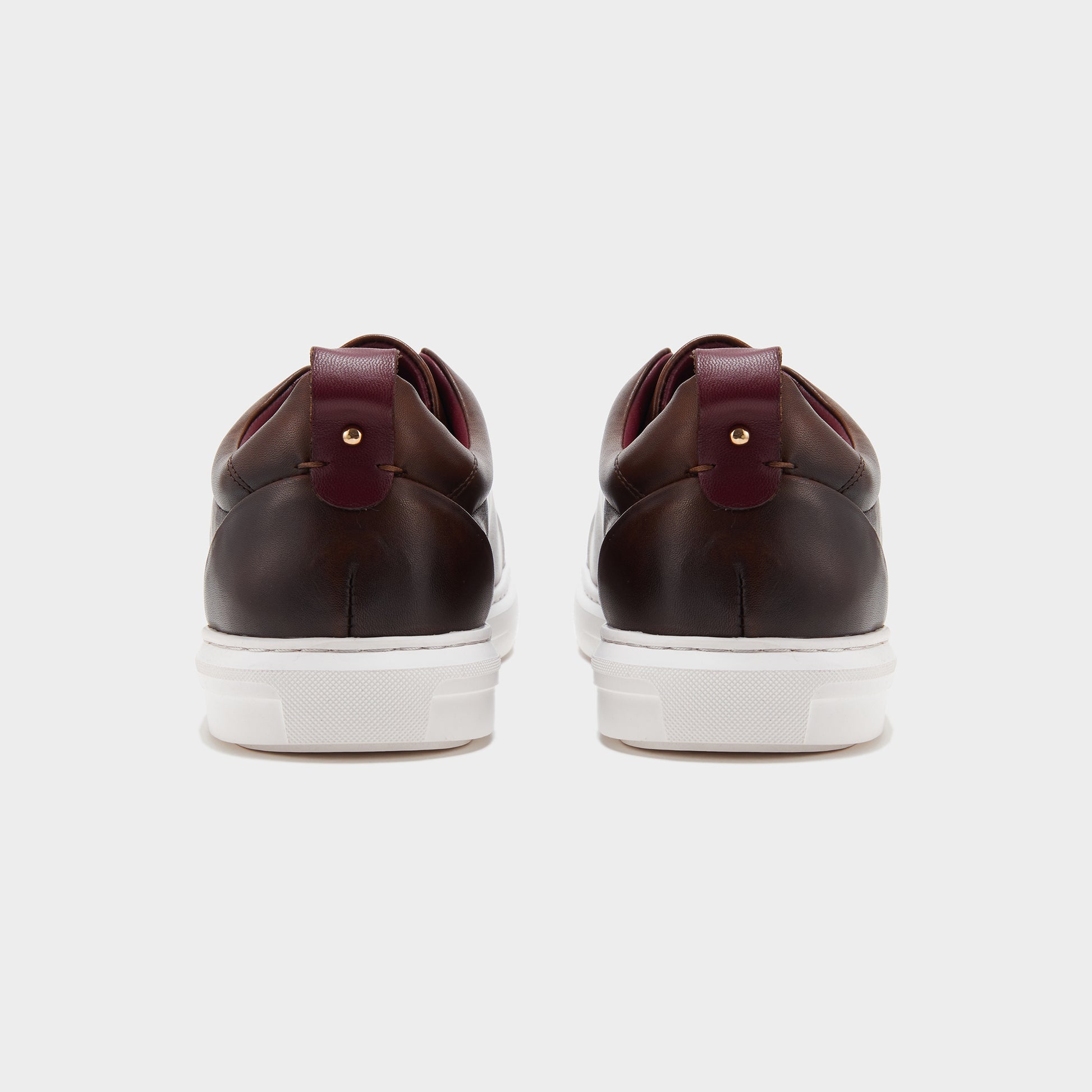 The Sneaker with Straps - Brown with Red Straps
