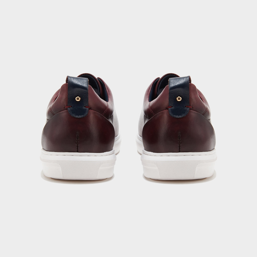 The Sneaker with Straps - Burgundy with Black Straps
