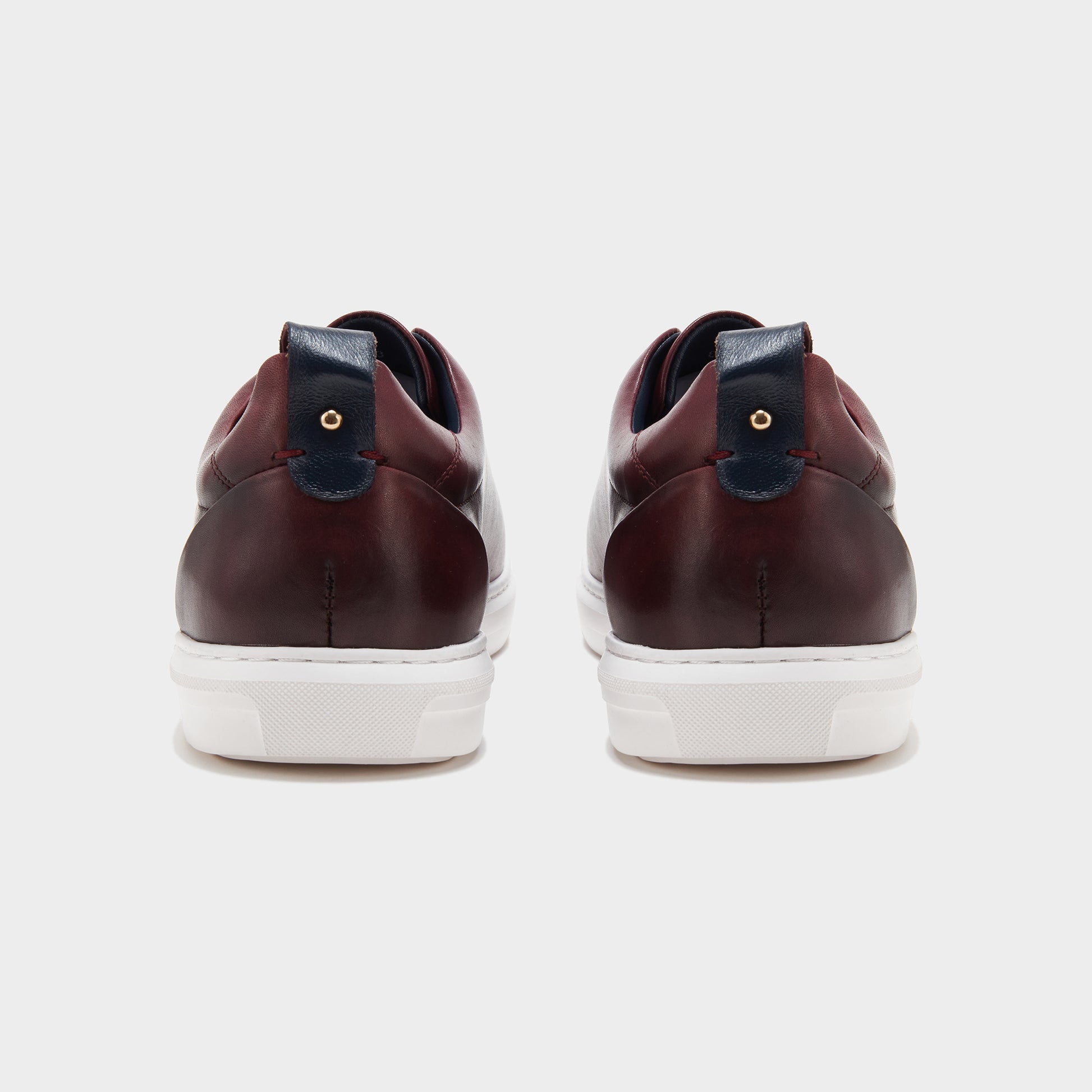 The Sneaker with Straps - Burgundy with Black Straps