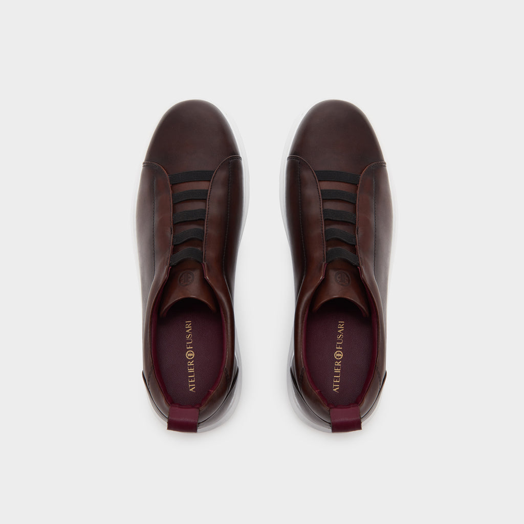 The Sneaker with Straps - Brown with Black Straps