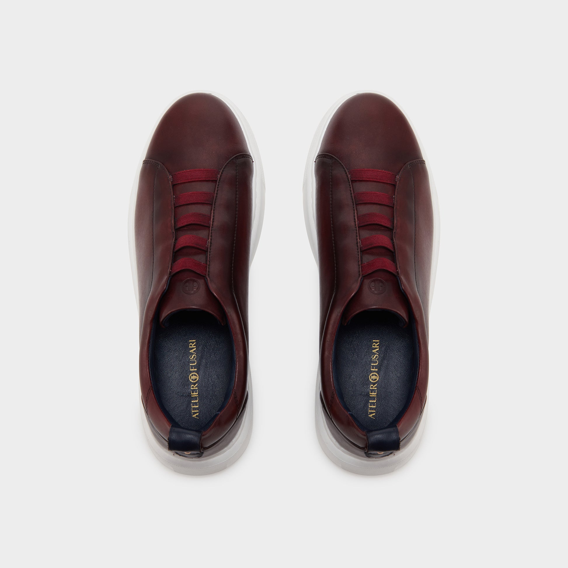 The Sneaker with Straps - Burgundy with Red Straps