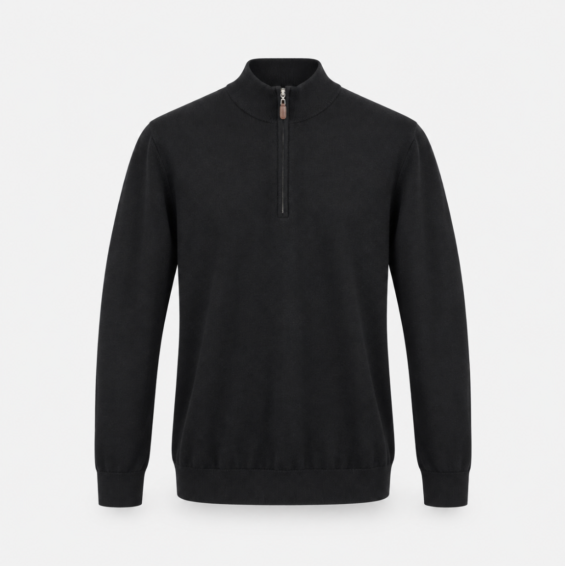 The Light Knit Quarter Zip - Black