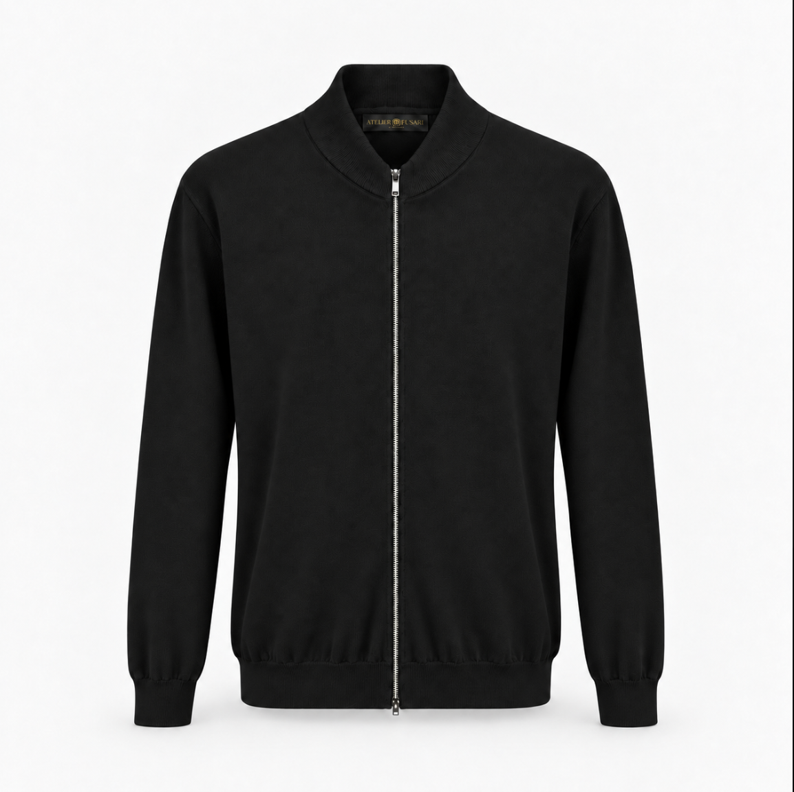 The Light Knit Full Zip - Black