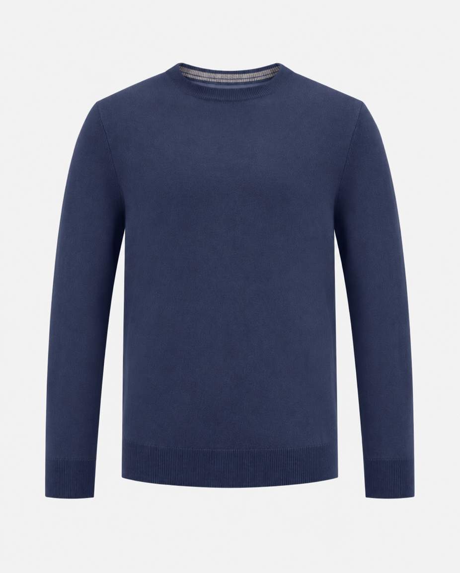 The Cashmere Round Neck - Blue