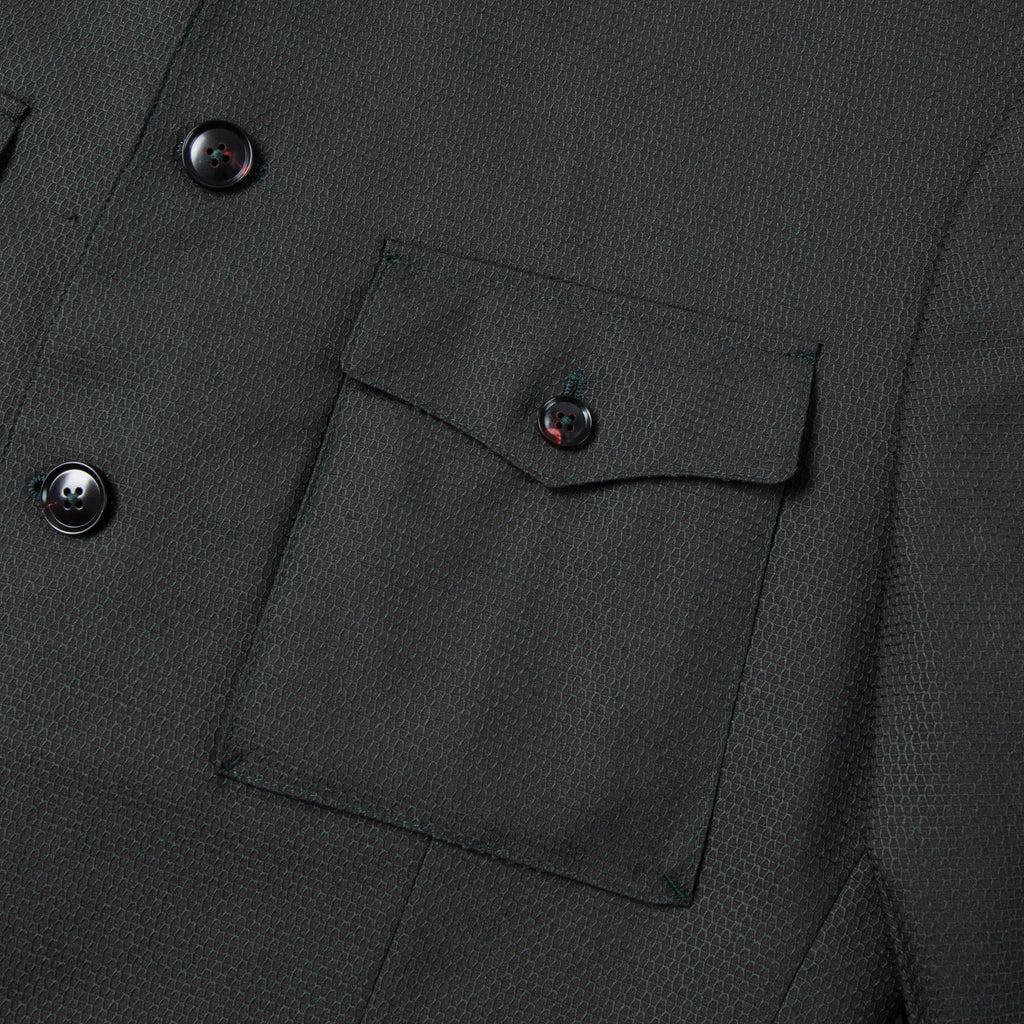 The Mao Safari Blazer - Dark Green
