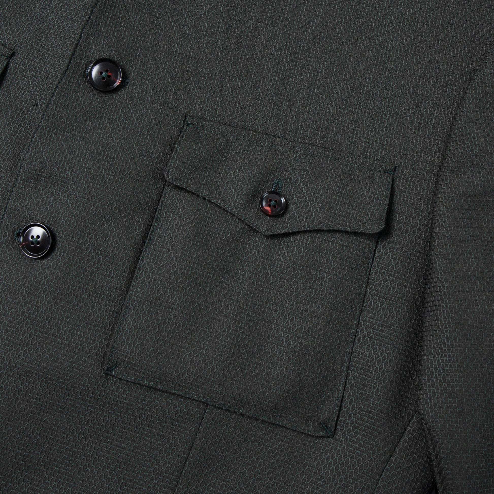 The Mao Safari Blazer - Dark Green