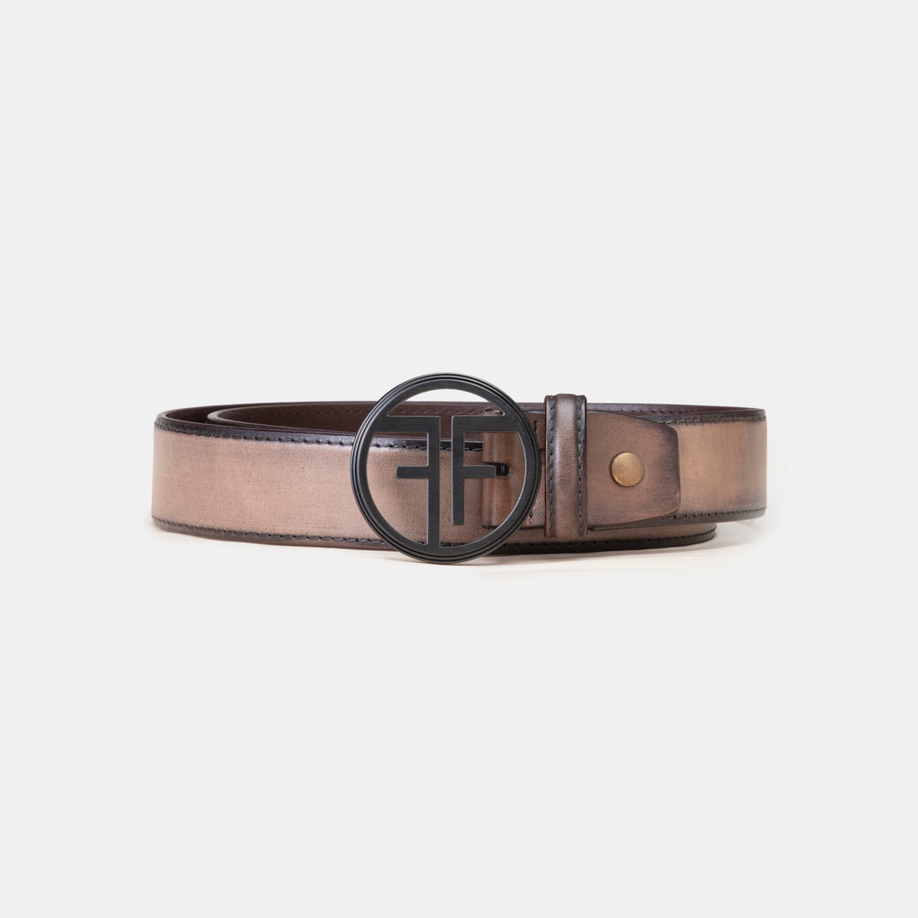 The Belt with Logo - Light Brown