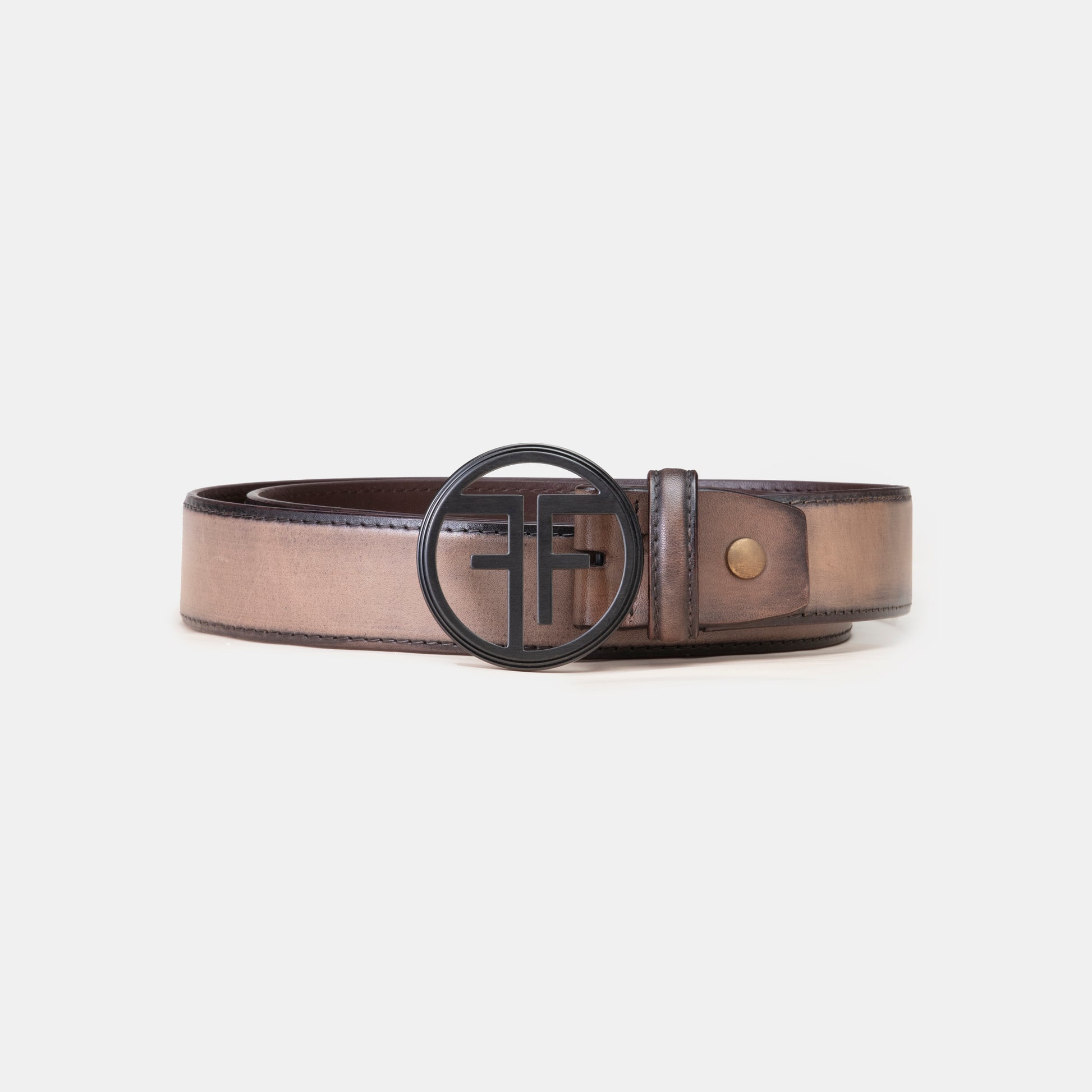 The Belt with Logo - Light Brown