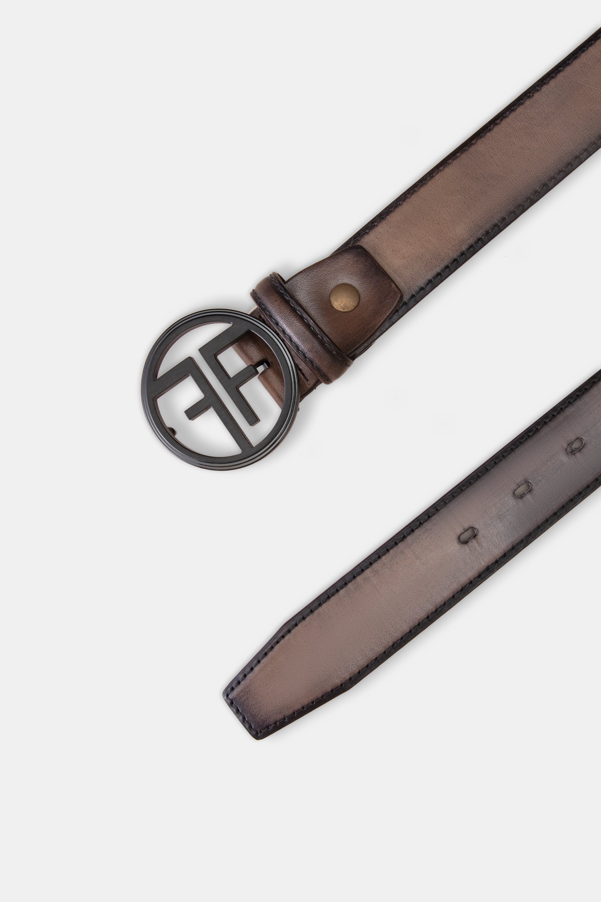 The Belt with Logo - Light Brown