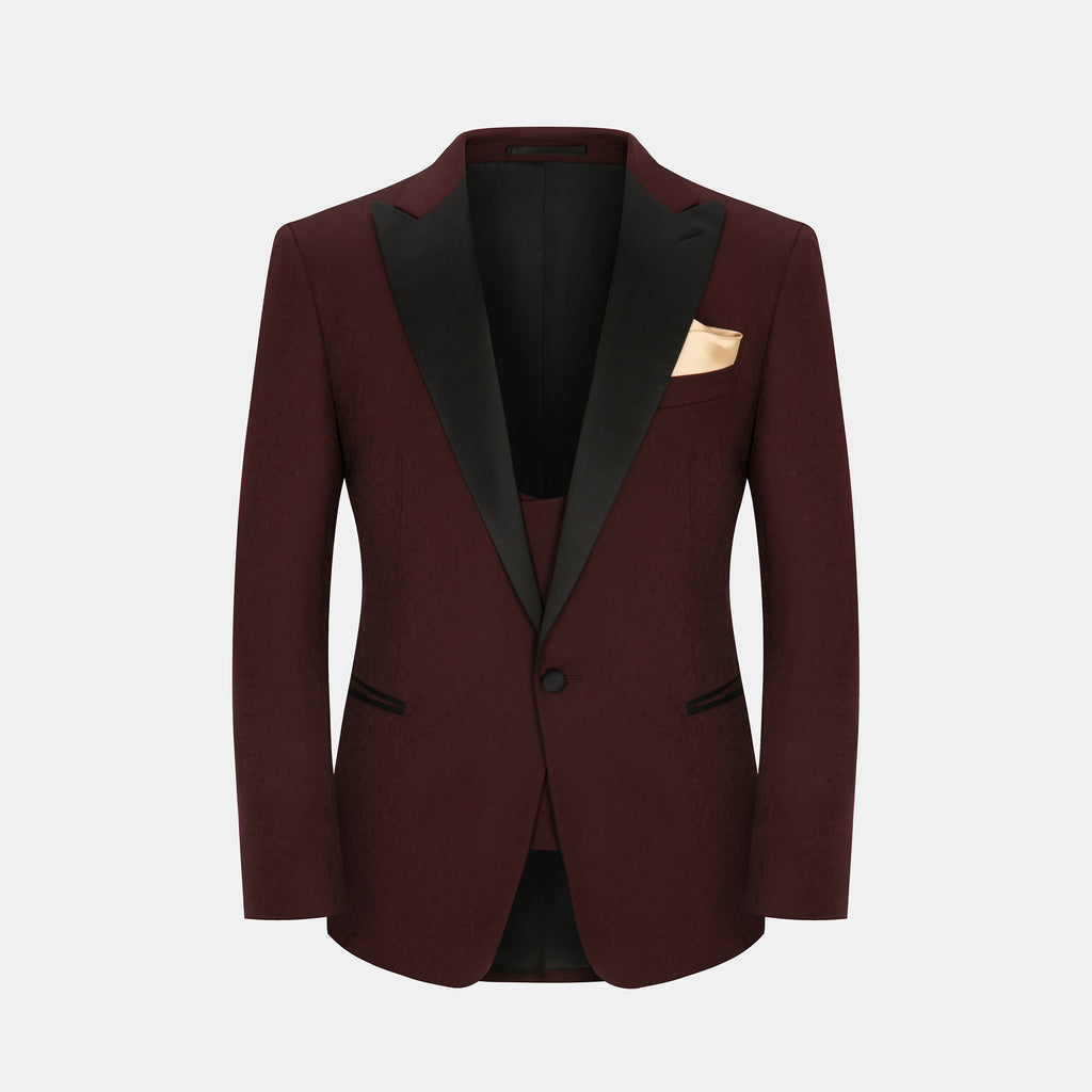 The Single Breasted Peak - Burgundy