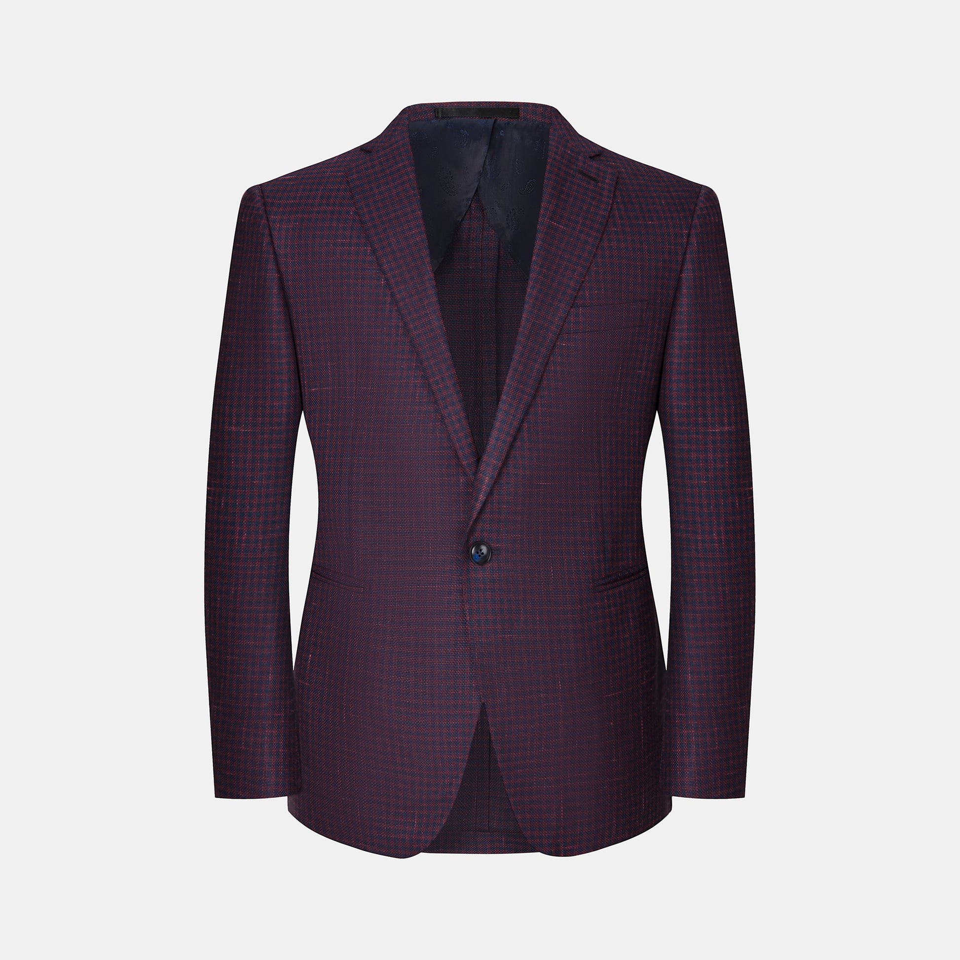 The Notch - Burgundy with Plaids