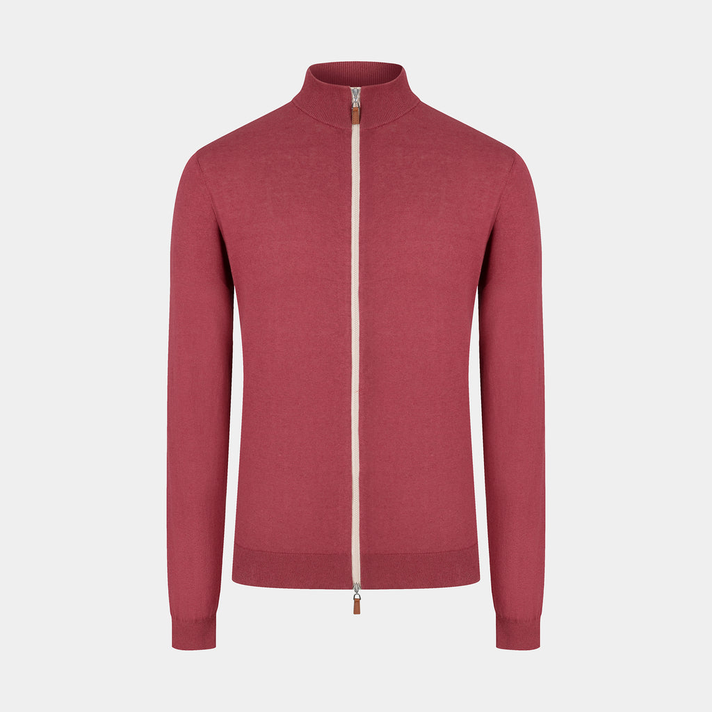 The Zipper Sweater - Red with White Zipper