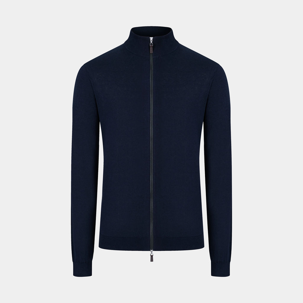 The Zipper Sweater - Navy with Navy Zipper