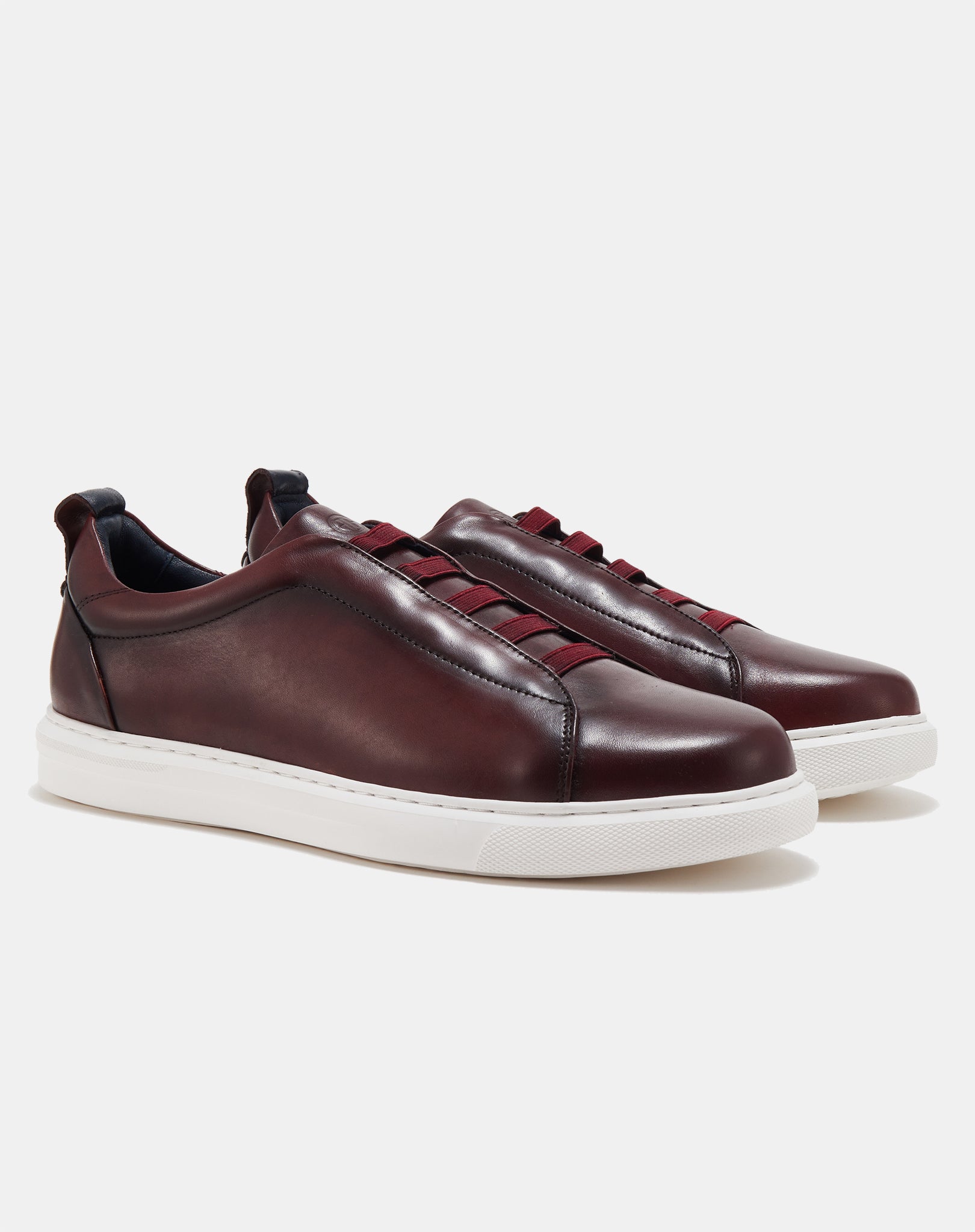 The Sneaker with Straps - Burgundy with Red Straps
