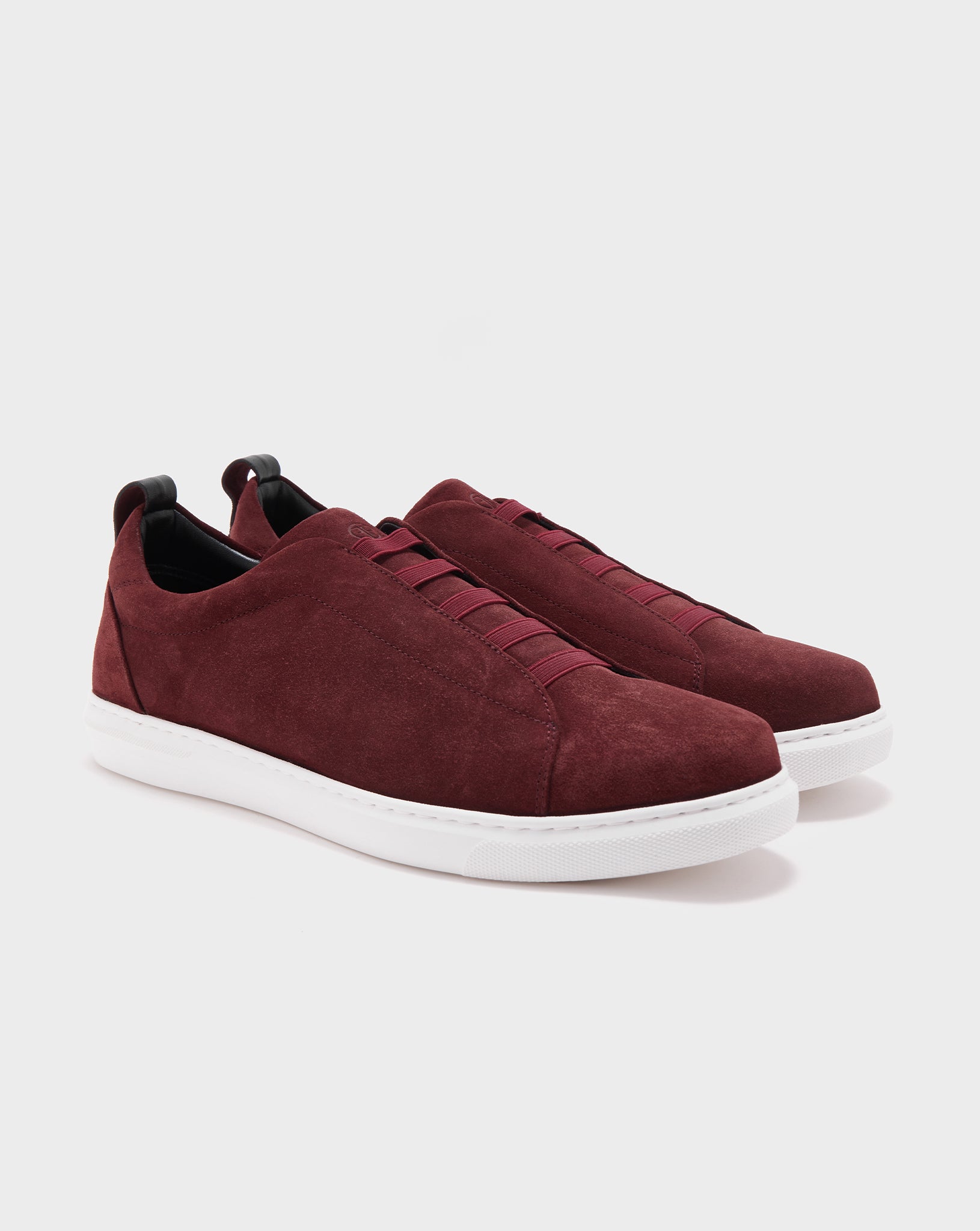 The Sneaker with Straps - Red Suede