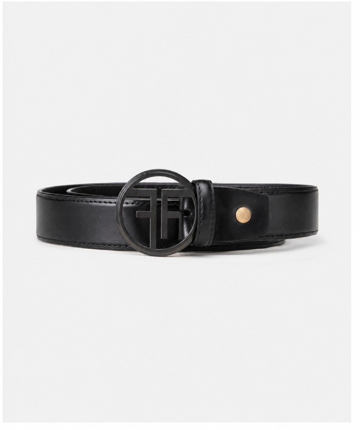 The Belt with Black Logo - Black