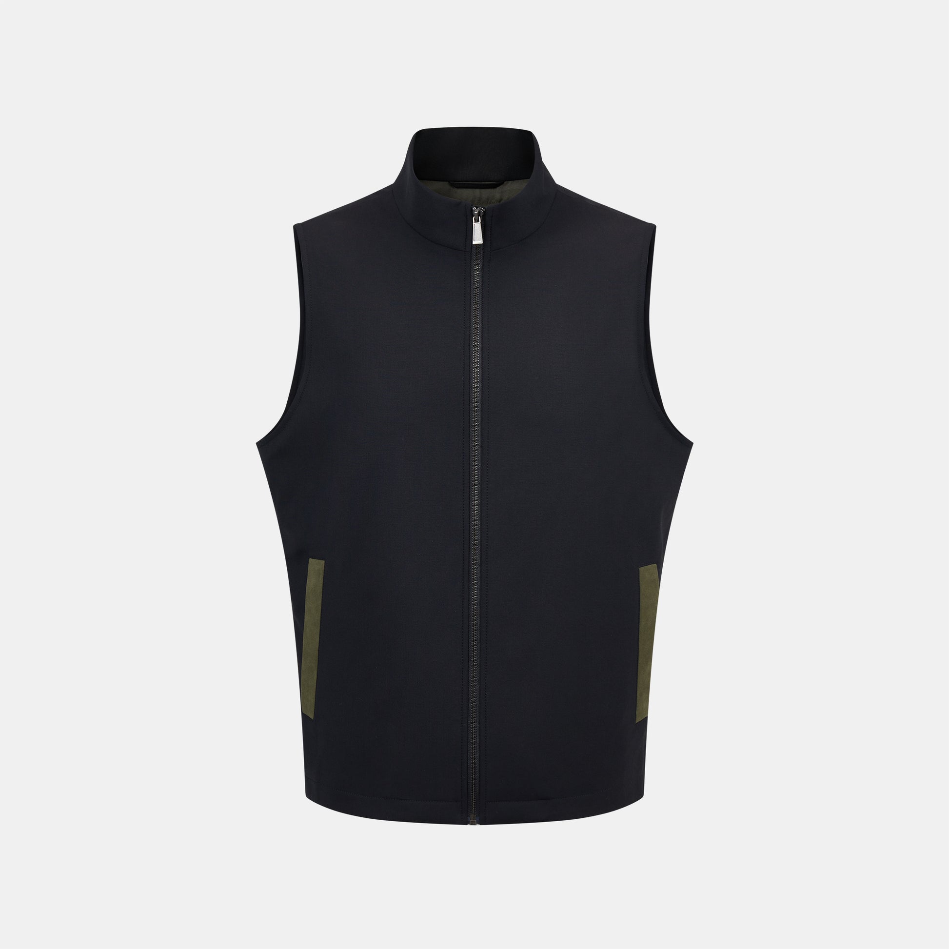 The Winter Vest - Black and Green