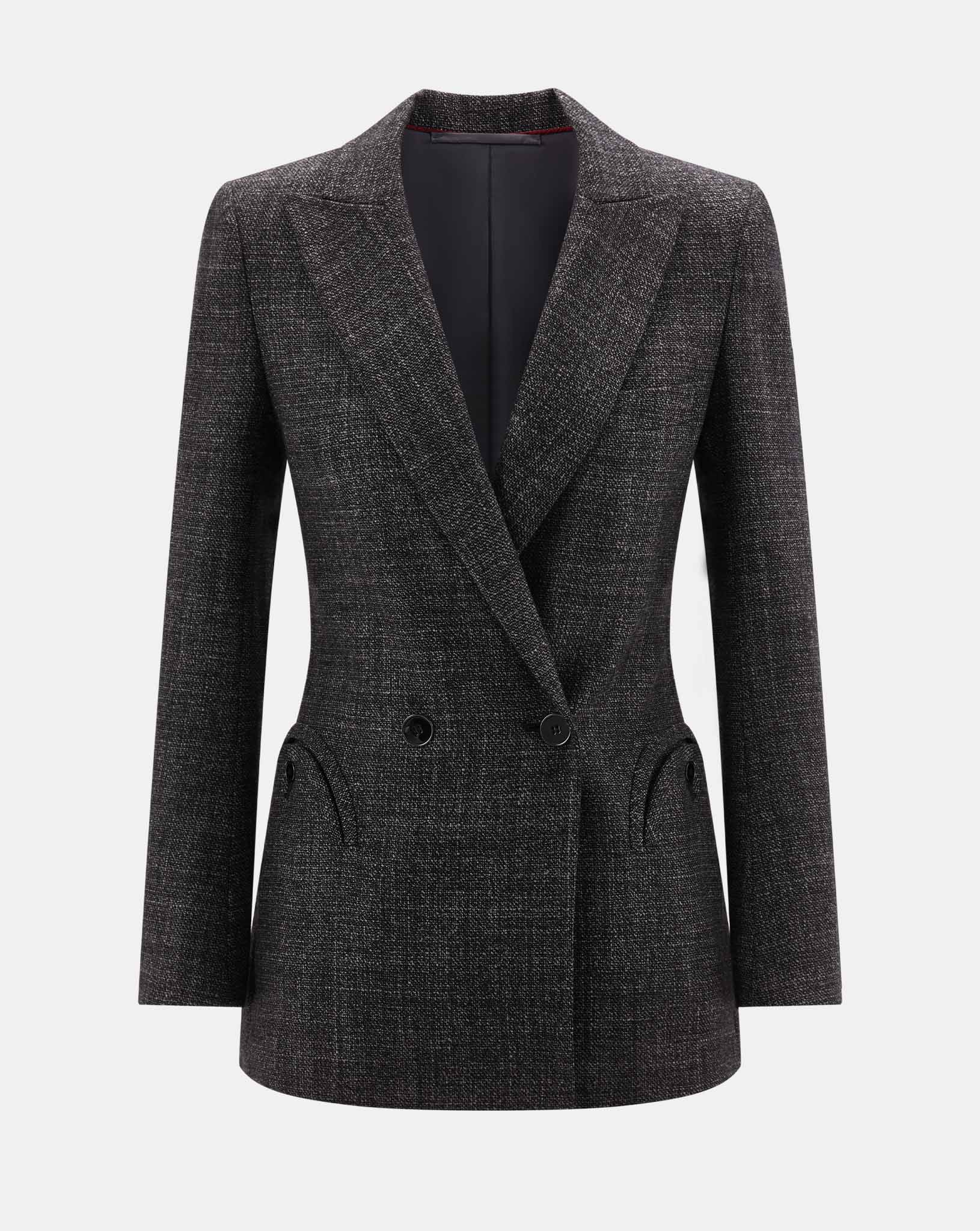 The Long Classic Blazer - Dark Grey