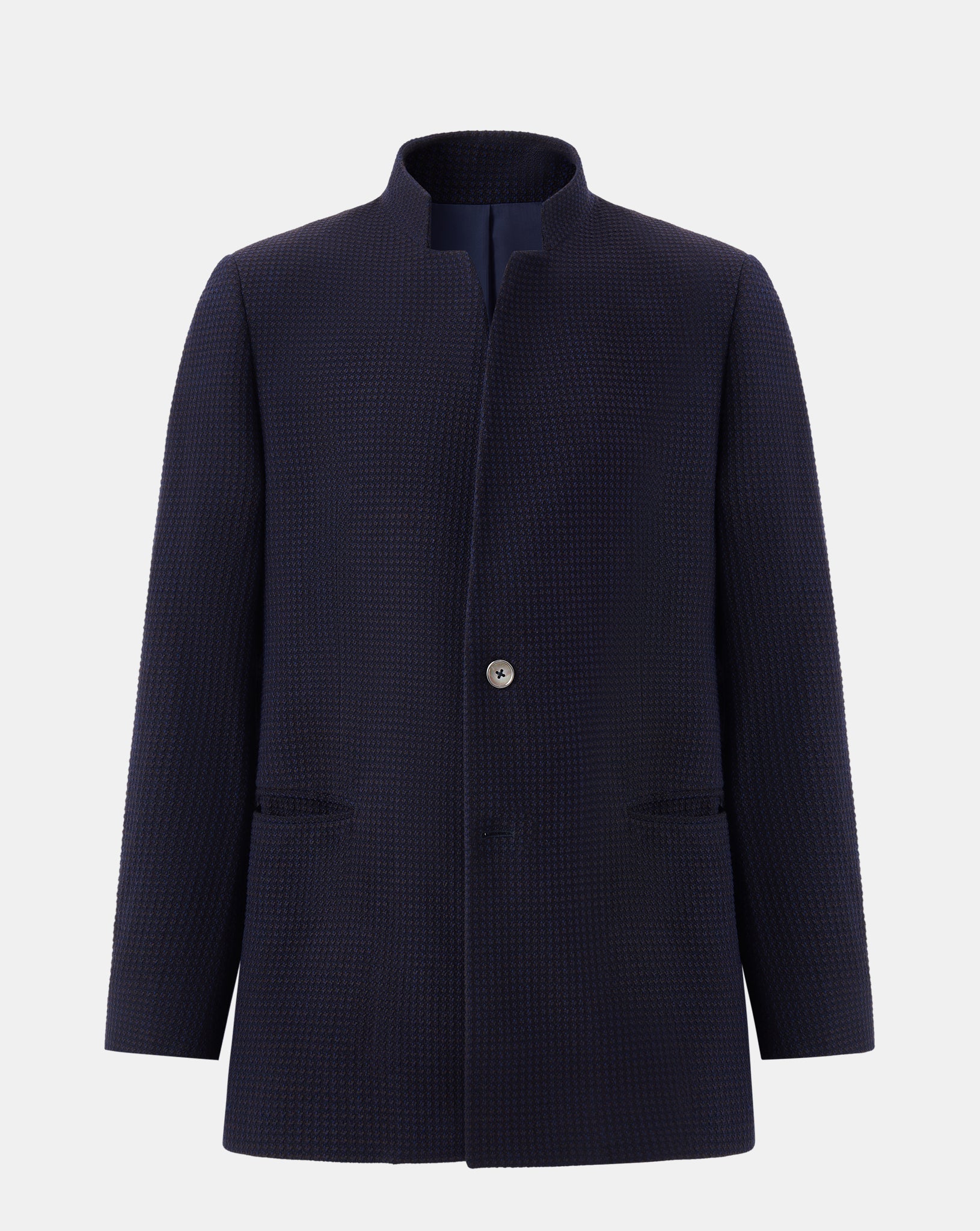 The Sculpted Coat - Navy Blue