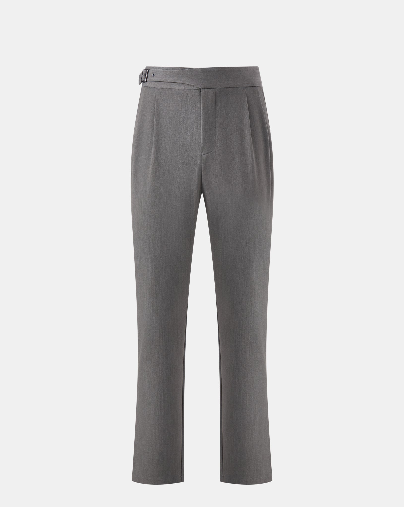 The High-Waisted Pleated Pants - Grey